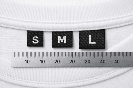 Comparison-of-small-vs-medium-vs-large-woven-labels-on-a-white-t-shirt