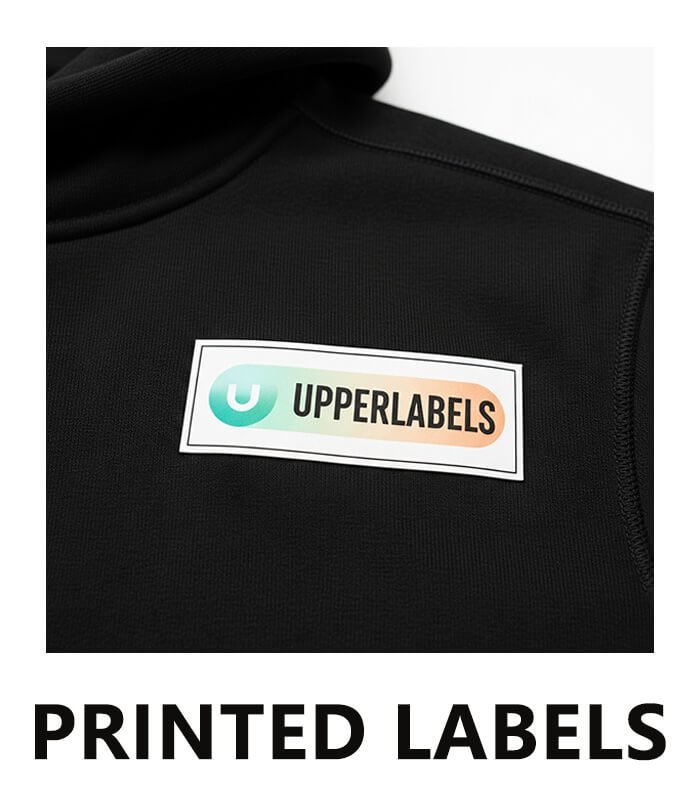 “Printed clothing labels sample
