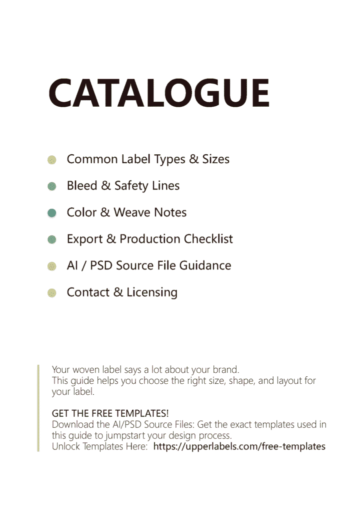 UpperLabels Woven Label Size Templates v1 页面 2