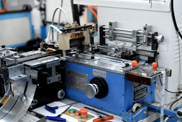 Label cutting and folding machine for custom garment labels (precision finishing)