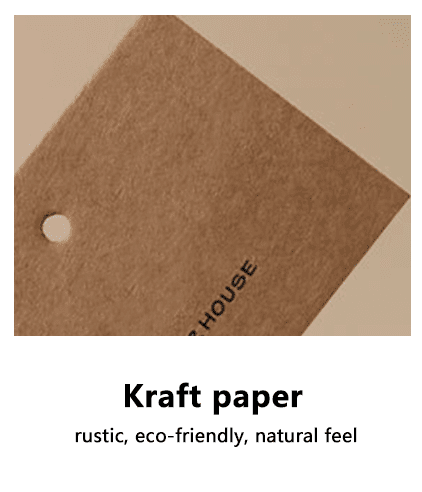 Kraft paper custom garment hang tags with a natural eco-friendly look”
