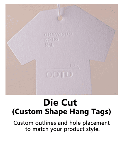 Die Cut Custom Shape Hang Tags