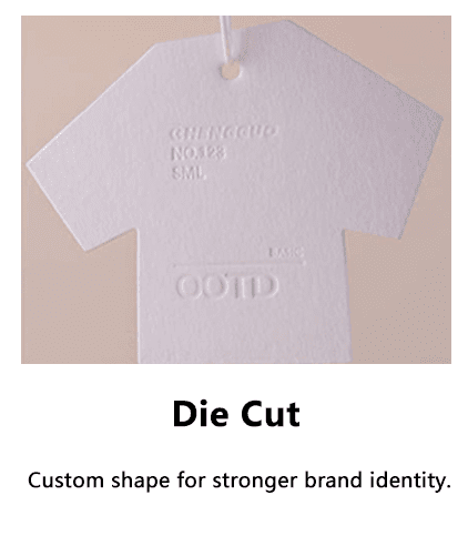Die Cut
Custom shape for stronger brand identity.